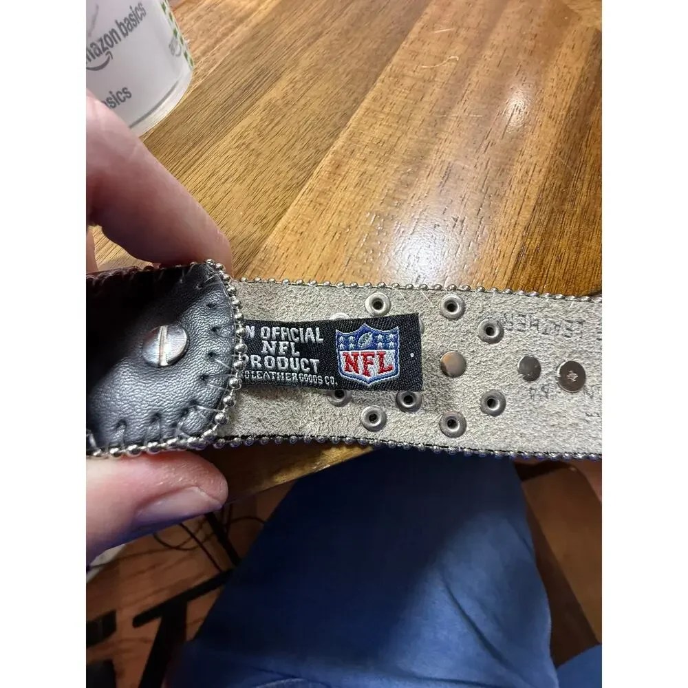 Baltimore Ravens NFL Studded Rhinestone Western Belt Black Leather